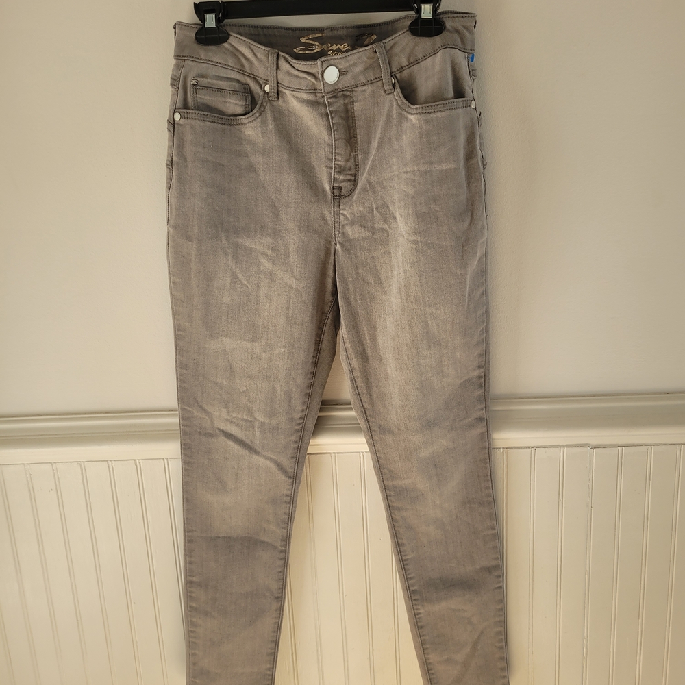 Seven7 Womens Gray Jeans